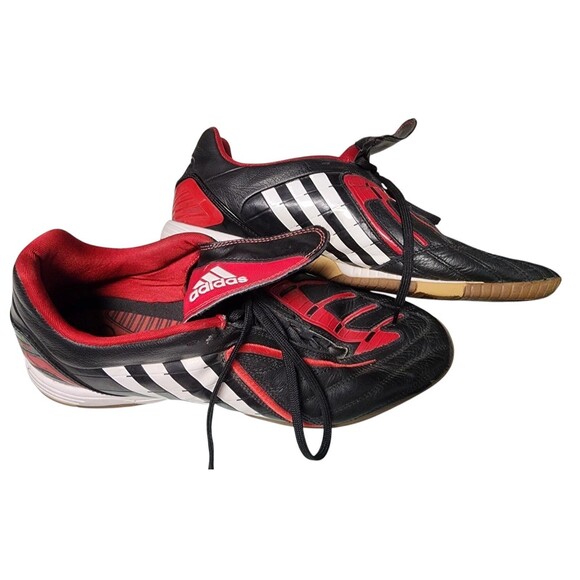 Adidas Predator Powerswerve Shoes Mens 12 Black Red Soccer SPG 753001 Art 048394 - Picture 2 of 7